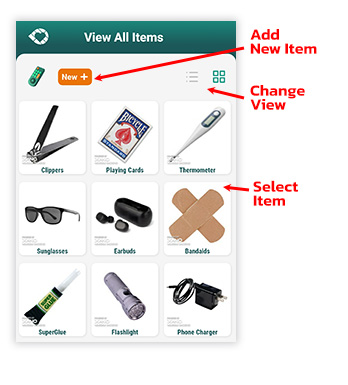 screenshot Items